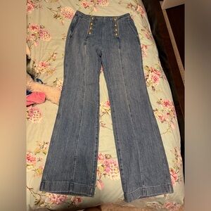 Michael Kors gold button jeans